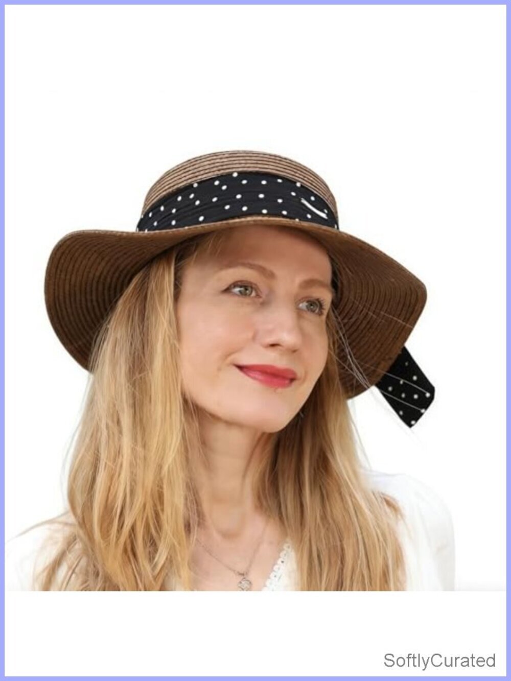 Wide Brim Sun Hat Paper Blend Foldable Summer Beach Hat